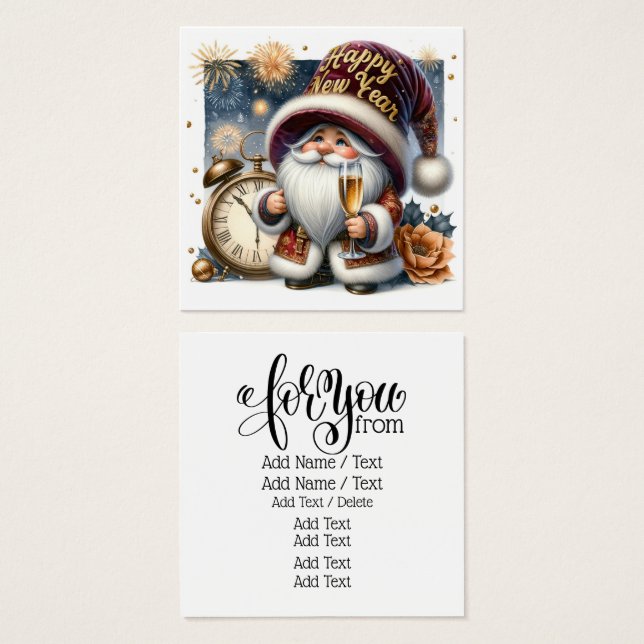 ¡Feliz Año Nuevo! Gnome Series (Anverso y reverso)