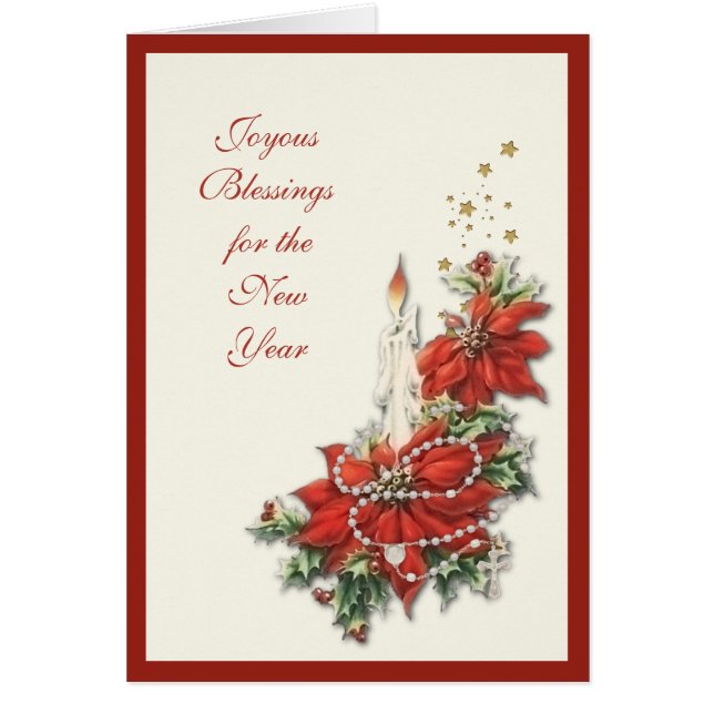 Feliz Año Nuevo Jesús Escritura de Rosario Religio (Frente)