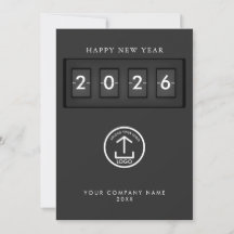 Feliz Año Nuevo Logotipo de Empresa Comercial Vaca