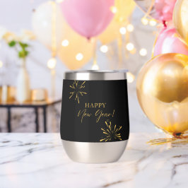 Feliz Año Nuevo minimalista fuegos artificiales ne