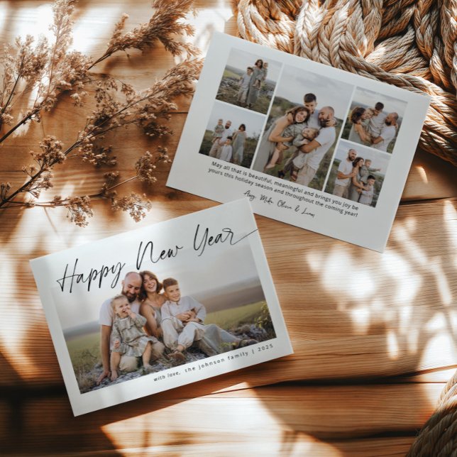 Feliz año nuevo minimalista guión moderno Navidad (Subido por el creador)