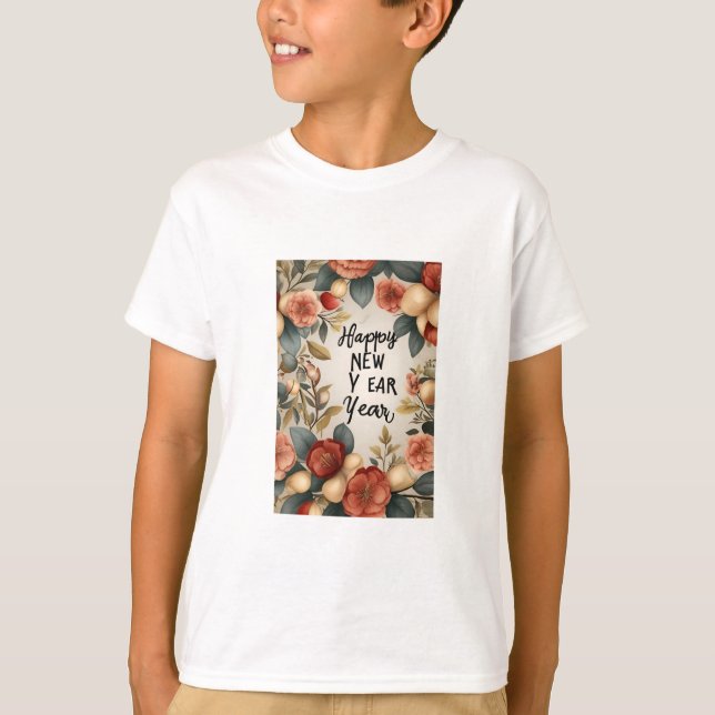 Feliz Año Nuevo Niños Básicos * Camiseta (Anverso)