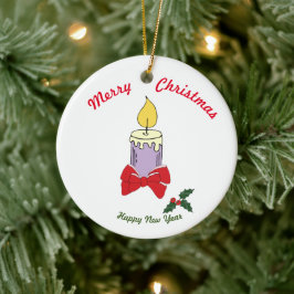 Feliz Año Nuevo Ornamento cerámico