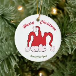 Feliz Año Nuevo Ornamento cerámico