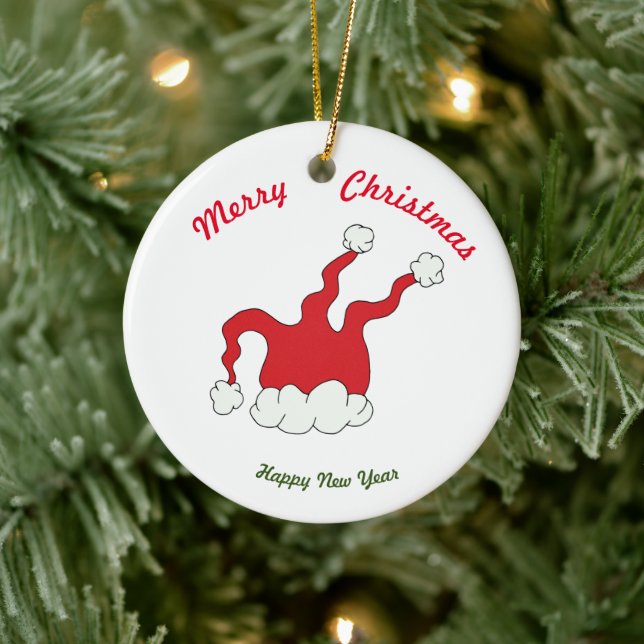 Feliz Año Nuevo Ornamento cerámico (Árbol)