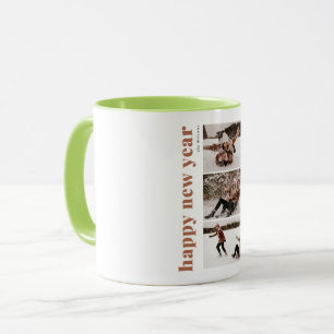 Feliz año nuevo Pareja disfruta Taza de Invierno