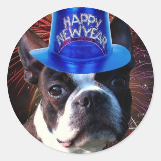 Feliz Año Nuevo pegatinas terribles de Boston
