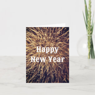 Feliz Año Nuevo, Personalizado de los fuegos artif