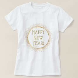 Feliz Año Nuevo Purpurina camiseta