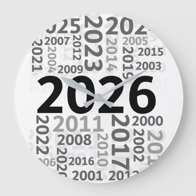 Feliz Año Nuevo Reloj de Pared de Cuenta Regresiva (Anverso)