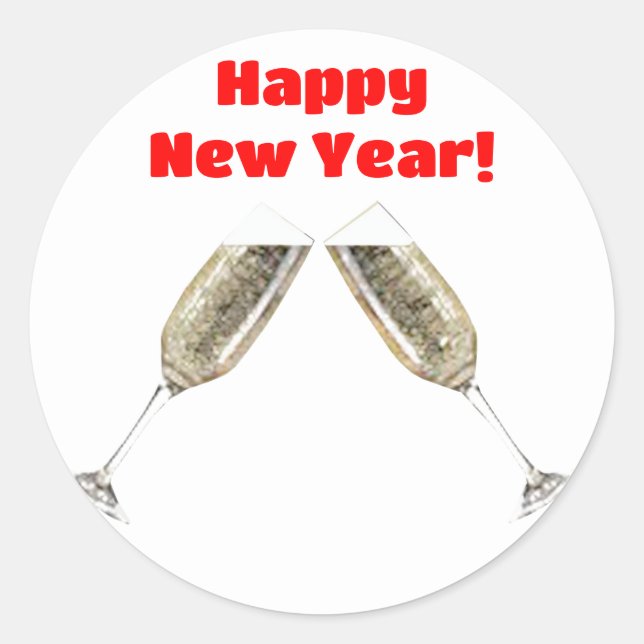 Feliz Año Nuevo Sellos para sobres (Anverso)