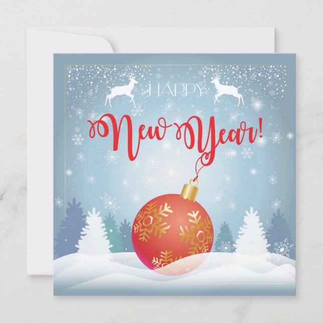 ¡Feliz Año Nuevo! Tarjeta de felicitación 2026 (Anverso)