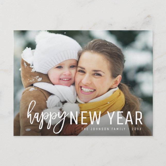 FELIZ AÑO NUEVO | tarjeta de felicitación de foto  (Anverso)