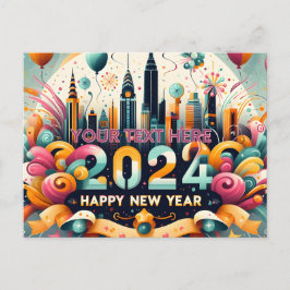 Feliz año nuevo, tarjeta de regalo 2024 para ella