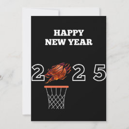 Feliz año nuevo, tarjeta de vacaciones de balonces