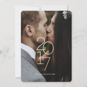 ¡Feliz Año Nuevo! Tarjeta fotográfica de vacacio