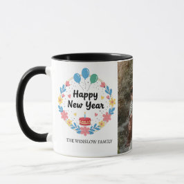 Feliz Año Nuevo Taza con Foto Personalizada con el