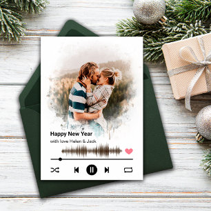 Feliz Año Nuevo tu tarjeta de saludo de canción fa