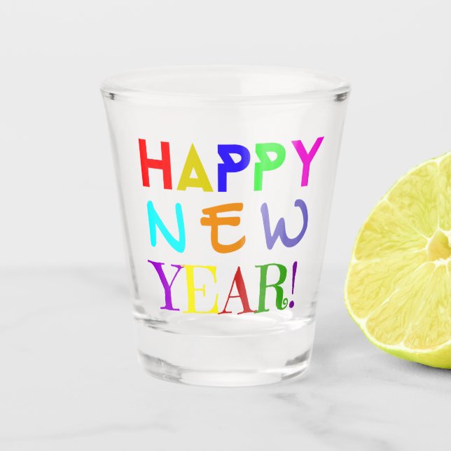 Feliz Año Nuevo Vaso de Chupito de 1.5 oz (Anverso)
