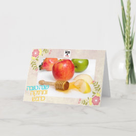 Feliz año nuevo y dulce como tarjeta de miel