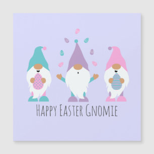 Feliz Año Pascua Gnomie jadeando huevos de Pascua