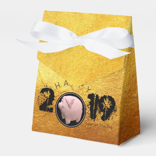 Feliz Año PIg 2019 Original caja de oro 3D 1T (Front Side)
