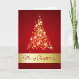 Feliz árbol de navidad que brilla intensamente