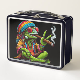 Feliz arte de fumar cigarro en Iguana