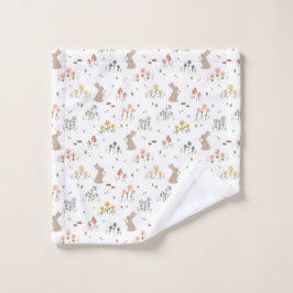 Feliz baño de la conejita de Pascua Wildflowers Cu