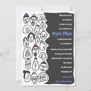 FELIZ Bar Bat Mitzvah Invitación