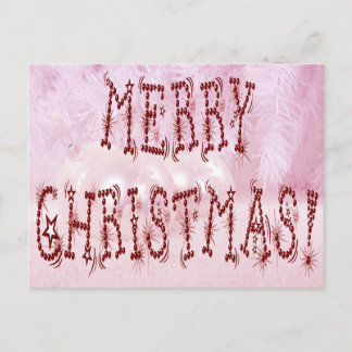 Feliz bauble de Navidad y tipografía de estrellas