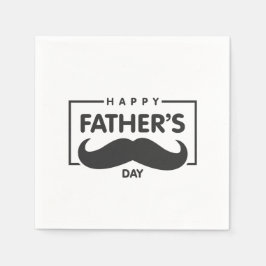 Feliz bigote del día del padre | Servilleta