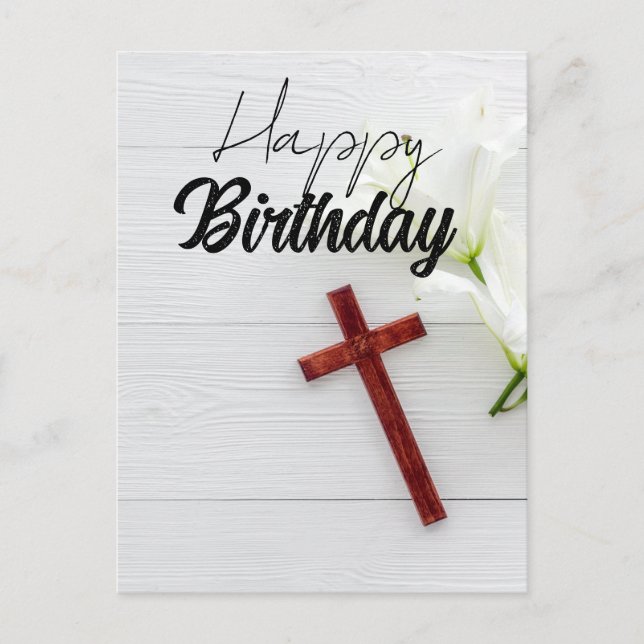 Feliz Blessed KJV Biblia Verse la postal de cumple (Anverso)