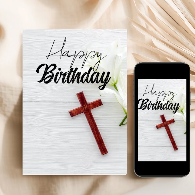 Feliz Blessed KJV Biblia Verse Tarjeta de cumpleañ (Subido por el creador)