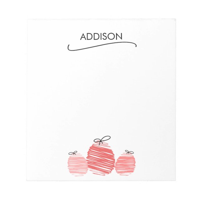 Feliz Bloc de notas de perro de huevo de Pascua (Frente)