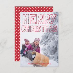 Feliz Bloque Rojo Navidad - Tarjeta de Navidades 3