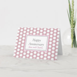 Feliz Boda Aniversario tarjeta de perla blanca