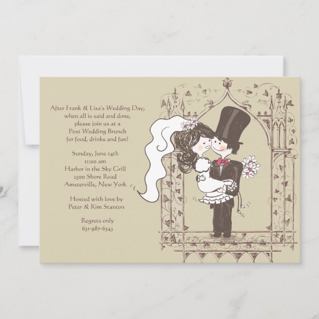 Feliz Boda Post Brunch Invitación (Anverso)