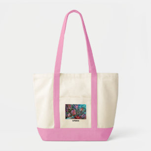 FELIZ Bolsa con rosas semi-abstractos