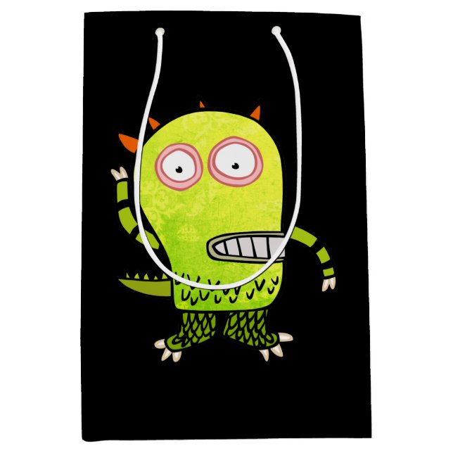 FELIZ Bolsa de regalo de MONSTER AMARILLO (Anverso)