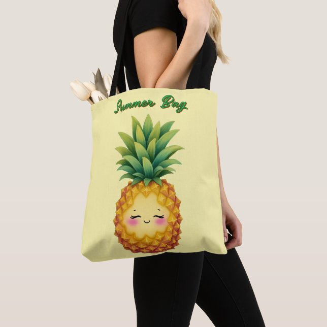 Feliz Bolsa de Tote de Verano de Piña (Detalle)