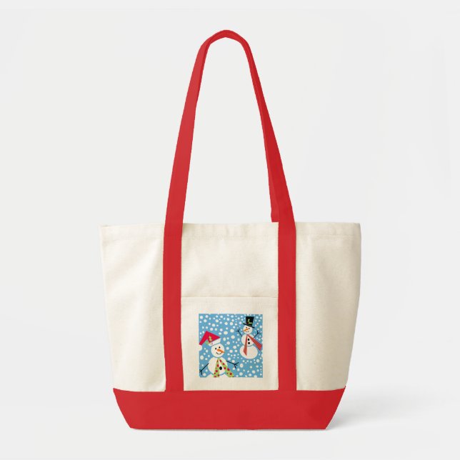 Feliz bolso del impulso del muñeco de nieve (Frente)
