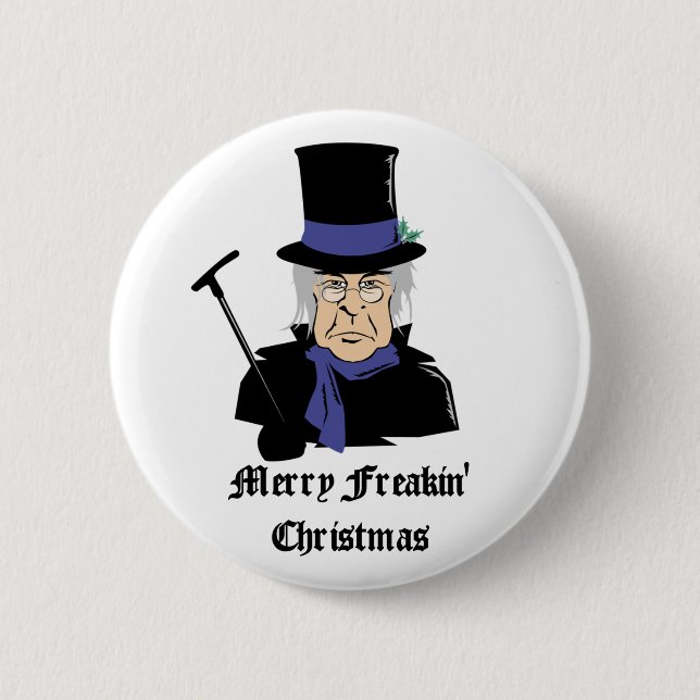 Feliz botón del navidad de Freakin (Anverso)