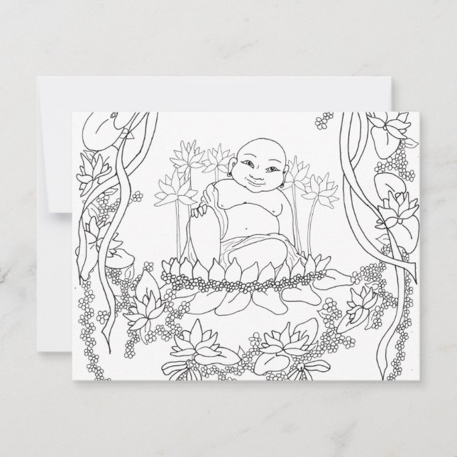 Feliz Buda con Lotus (Anverso)