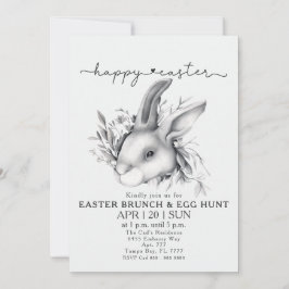 Feliz Bunny Easter Brunch & Egg Hunt Invitación