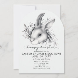 Feliz Bunny Easter Brunch & Egg Hunt Invitación