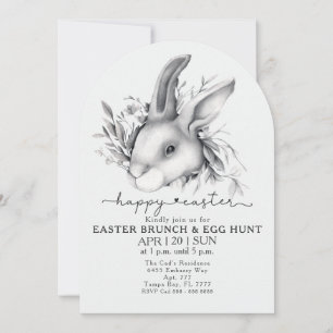 Feliz Bunny Easter Brunch & Egg Hunt Invitación