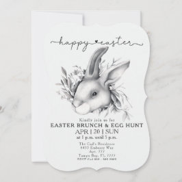 Feliz Bunny Easter Brunch & Egg Hunt Invitación