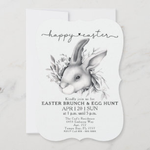 Feliz Bunny Easter Brunch & Egg Hunt Invitación