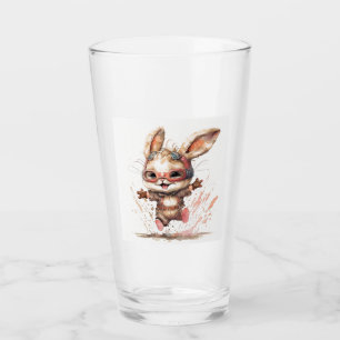 Feliz Bunny Glass Tumbler